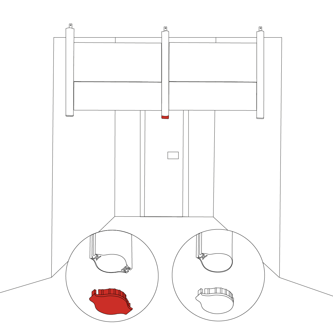Signcode extern wall suspension copertura per palo