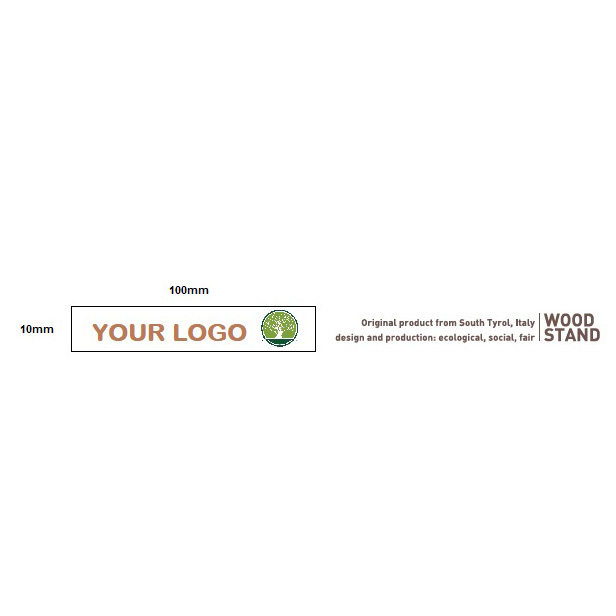 Branding of displays in wood