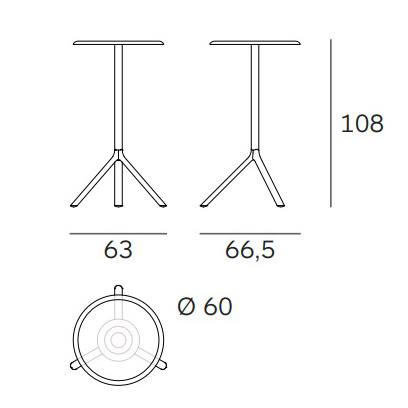 Miura Stehtisch rund