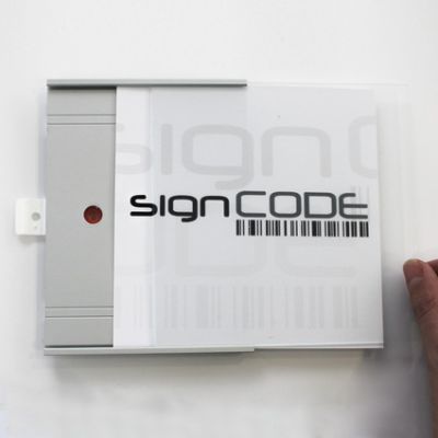 signcode panel, PS, 297mm (h)